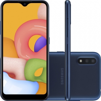 Smartphone Samsung Galaxy A01 32GB 4G DualChip 2GB RAM Azul