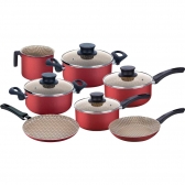 Jogo de Panelas Tramontina Paris 7 Peças Alumínio Cereja